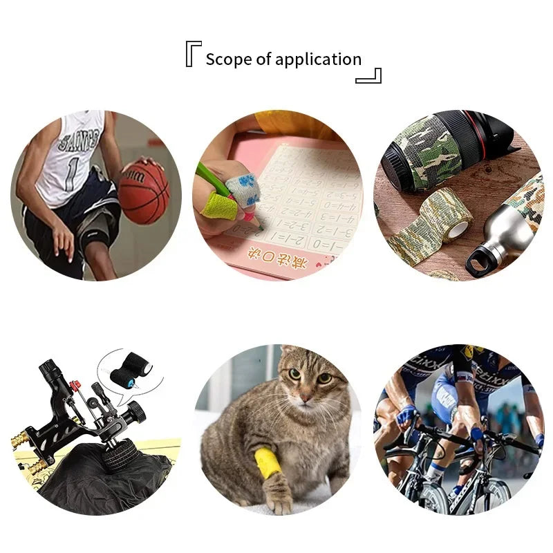 Kolorowa taśma elastyczna – wsparcie na kolano, palce, nadgarstek