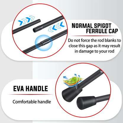 Wędka spinningowa Sougayilang – ultralekka, 4-sekcyjna z uchwytem EVA